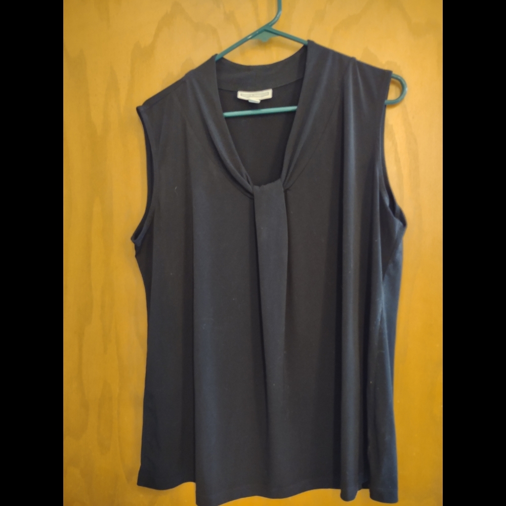 Black sleeveless top
